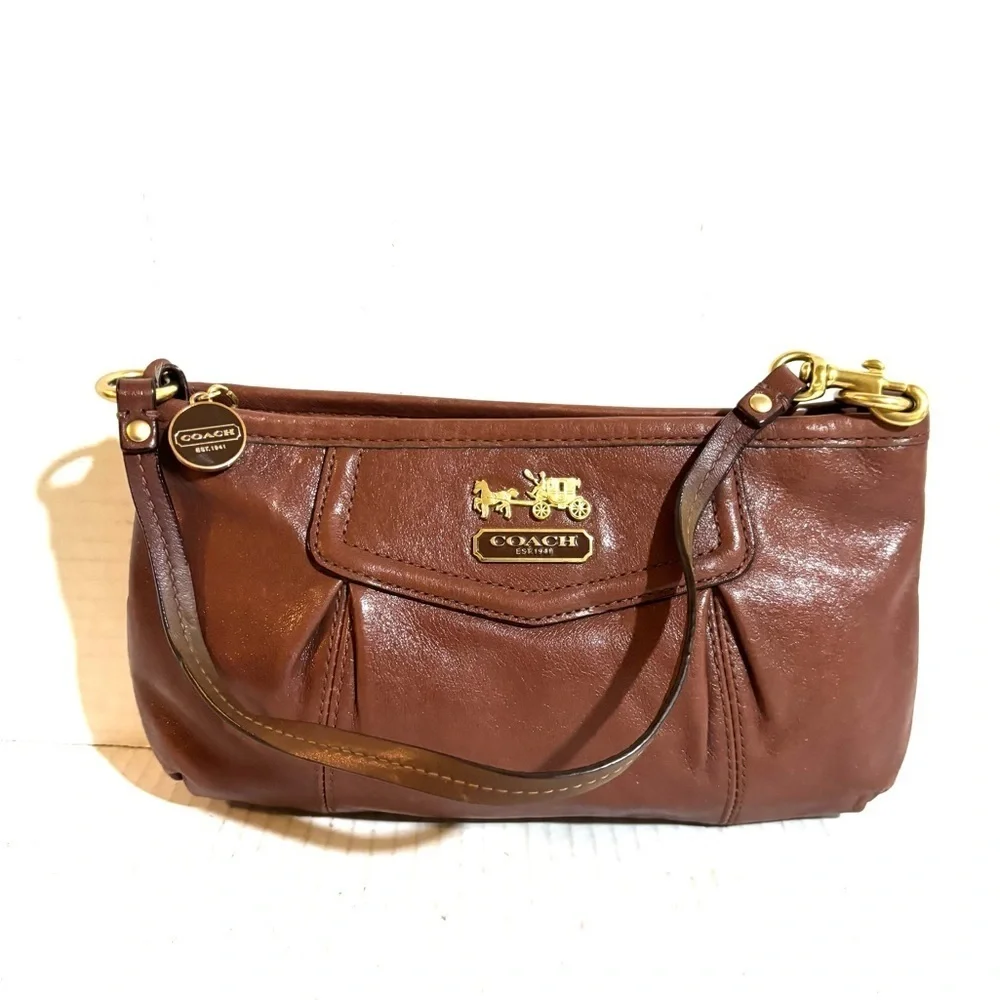 Coach Rich Brown Leather Shoulder Bag